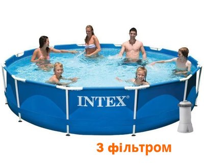 Бассейн каркасный Intex 28212 (366 X 76 см) с фильтром Интекс. Басейн каркасний Інтекс. 28212 фото