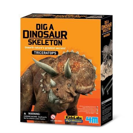 Набір для розкопок 4M Скелет трицератопса (розкопки динозавр іграшка) (00-03228) набір для дослідів 00-03228 фото