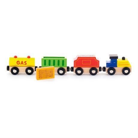Набір для залізниці Viga Toys Вантажний потяг з пальним (50820) 50820 фото
